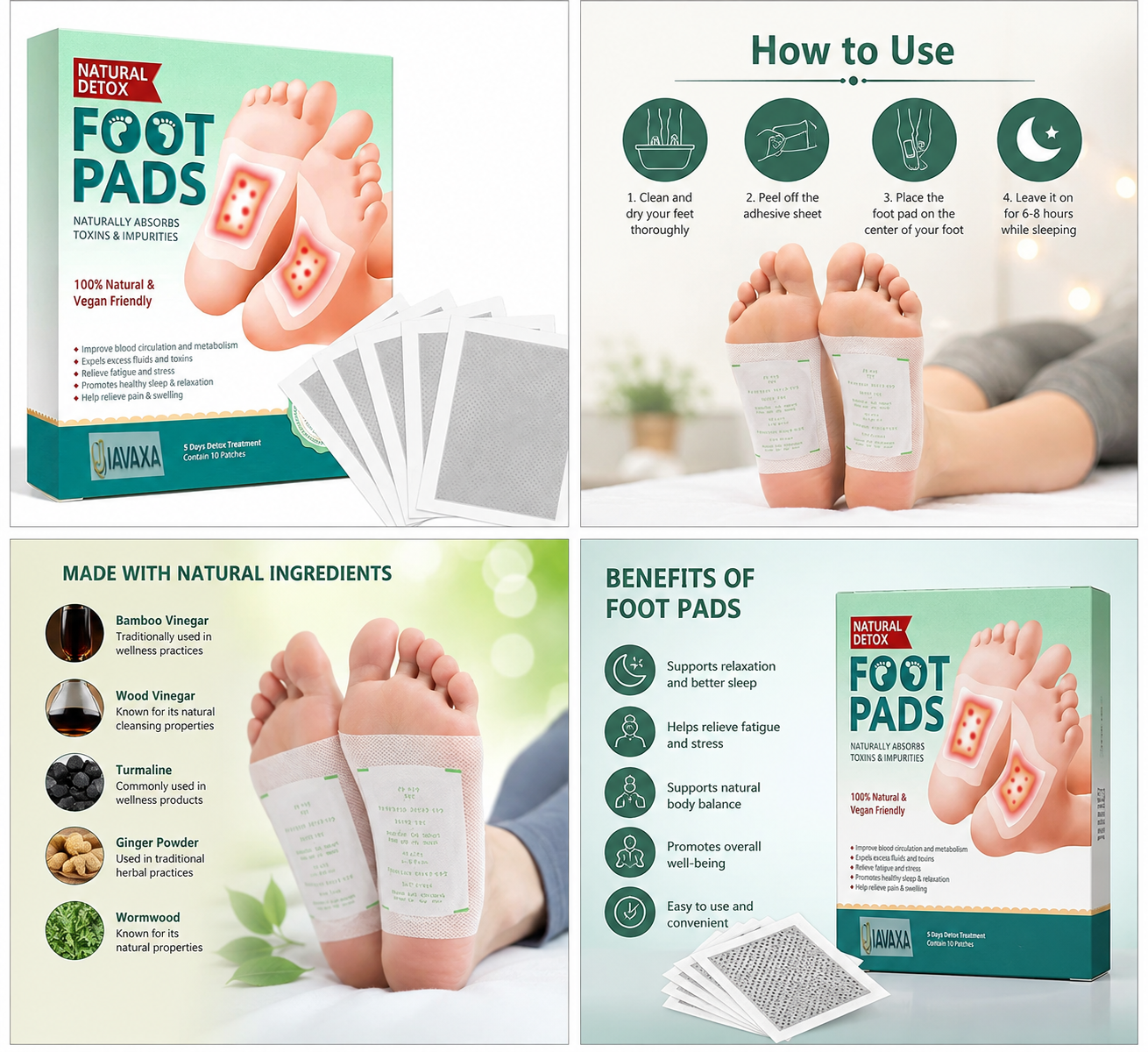 Herbal Foot Care Patches - BUY 1 GET 1 FREE (Night-Time Self-Care Routine Patches)