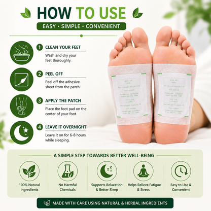 Herbal Foot Care Patches - BUY 1 GET 1 FREE (Night-Time Self-Care Routine Patches)