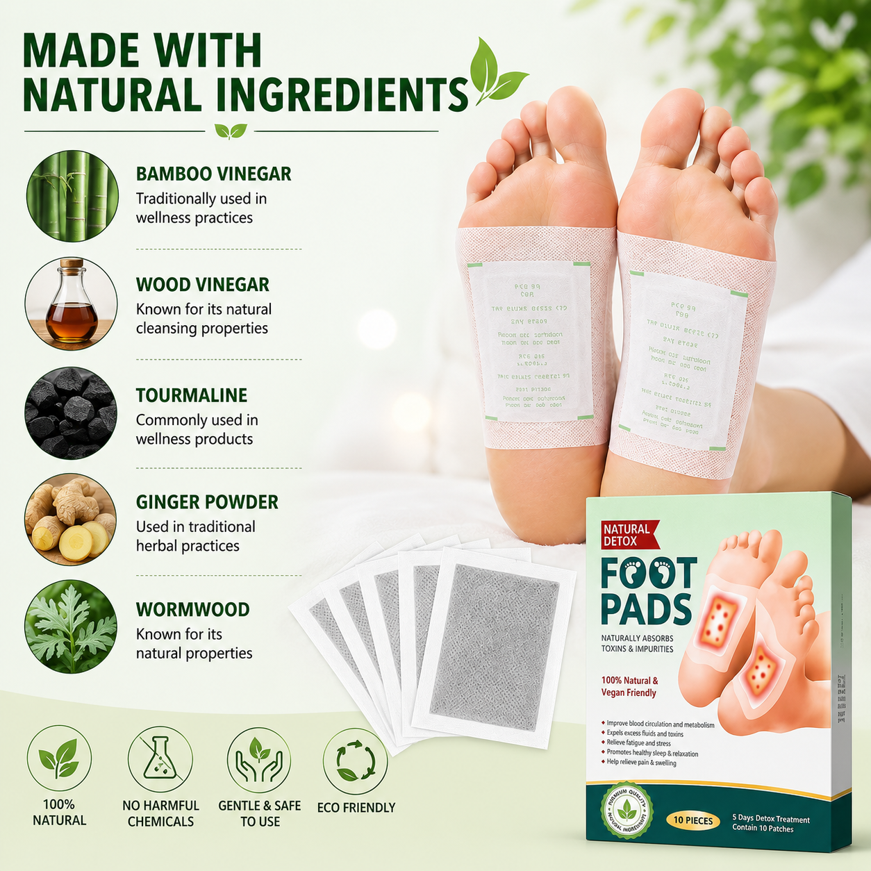 Herbal Foot Care Patches - BUY 1 GET 1 FREE (Night-Time Self-Care Routine Patches)