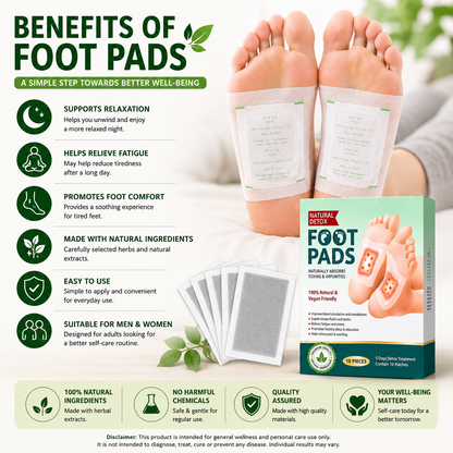 Herbal Foot Care Patches - BUY 1 GET 1 FREE (Night-Time Self-Care Routine Patches)